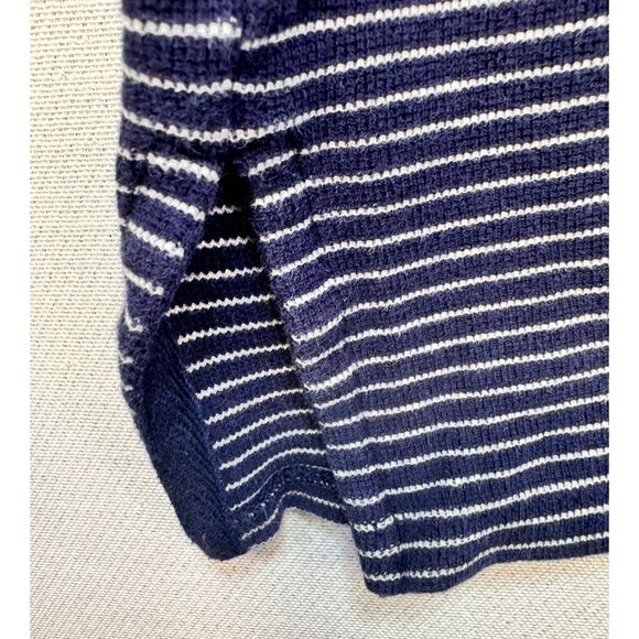 J. Crew Women's Striped Sleeveless Dress L Navy & White Cotton Blend - Picture 5 of 10